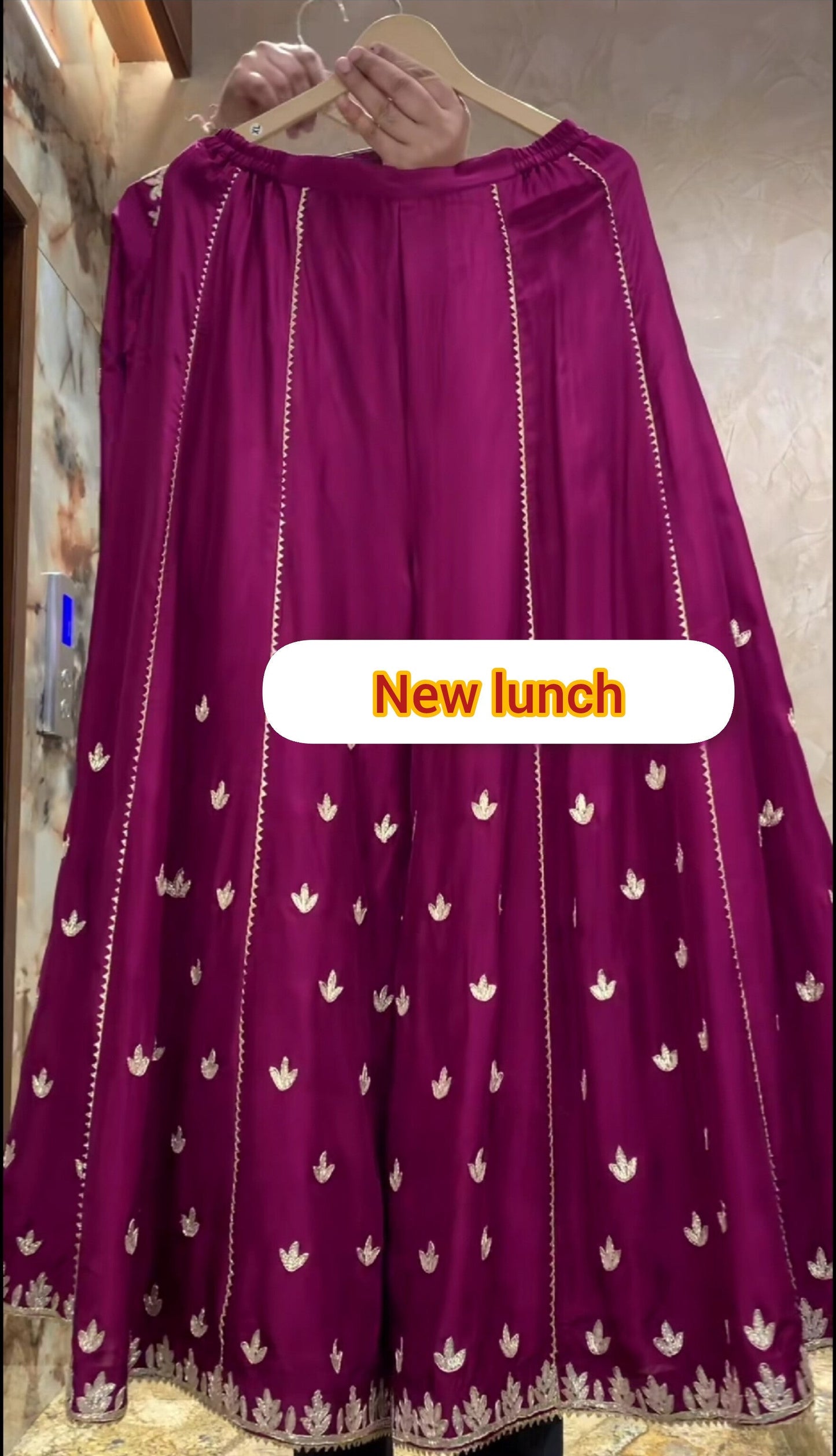 Premium Heavy Chinnon Silk Embroidered Top Plazzo Dupatta Set ND-5039