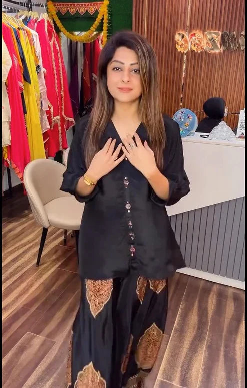 New Upgrade Shirt And Palazza Suit Set