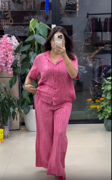 Stylish Pure Linen Co-ord Set