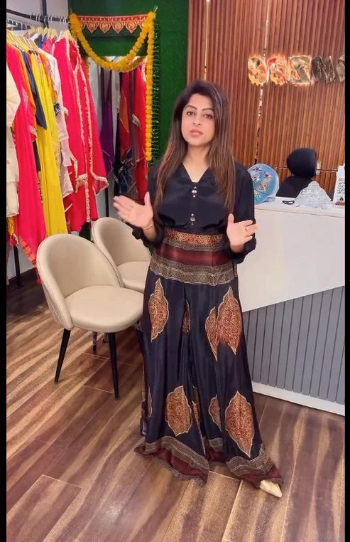 New Upgrade Shirt And Palazza Suit Set