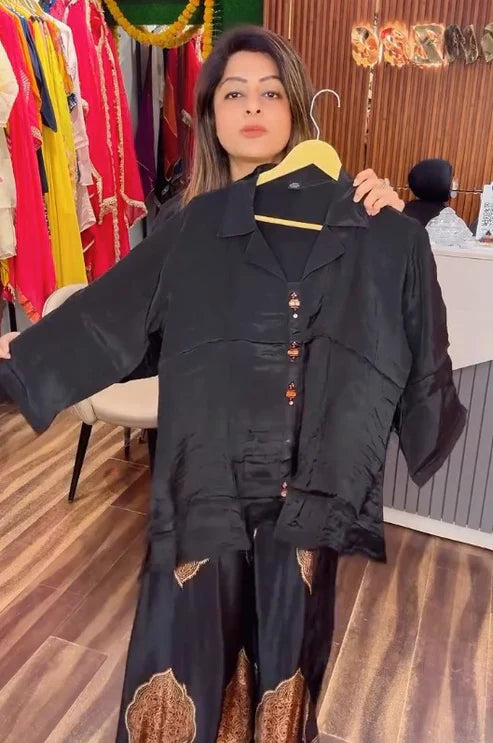 New Upgrade Shirt And Palazza Suit Set