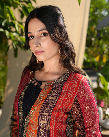 Multi-Colour Kurti Palazzo Set