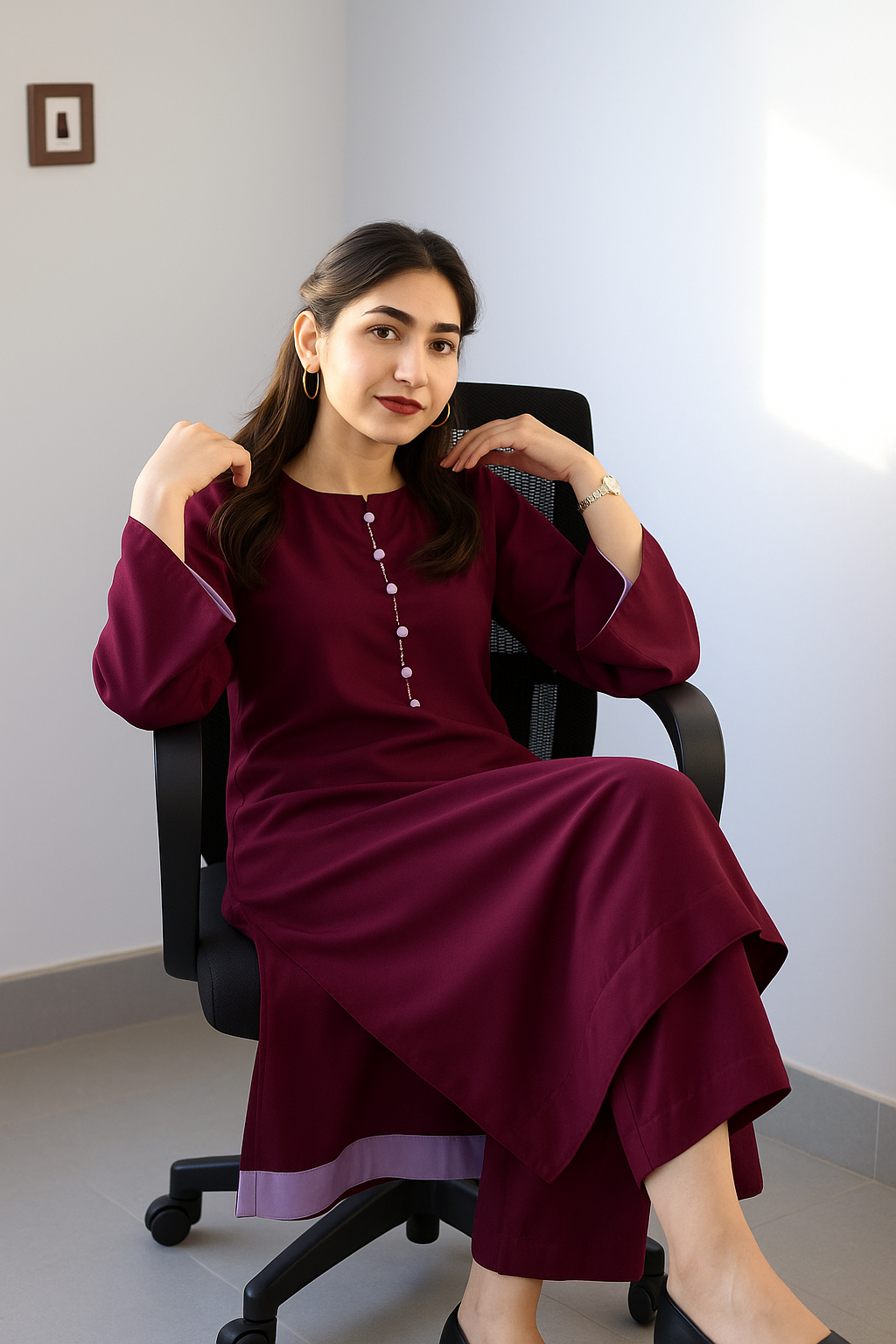 VASTRAMANIAA 3/4th Sleeve Kurta & Pant Set | Elegant Ethnic Wear for Women