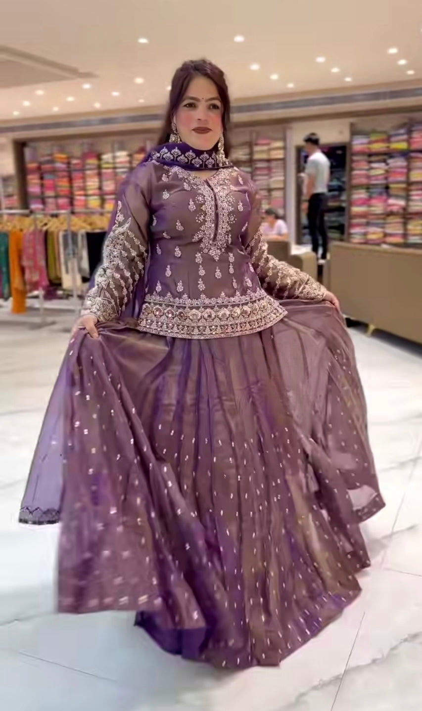 Royal Simmer Silk Designer Top Lehenga-NF(1244)