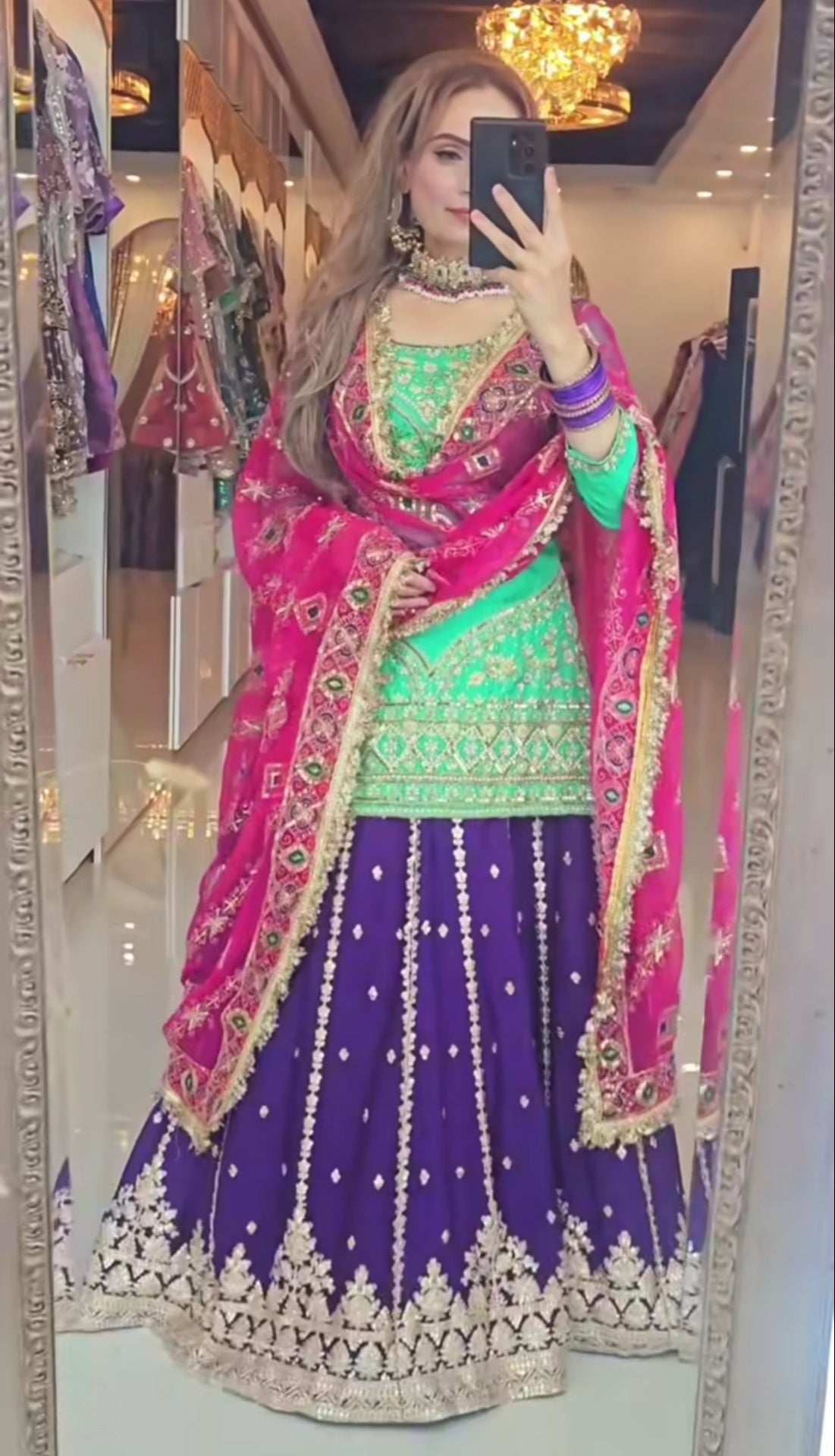 Elegant Party Wear Sequins Embroidered Lehenga-Top-ND-5045