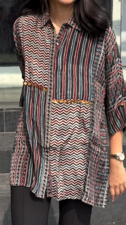 Boho Grid Shirt