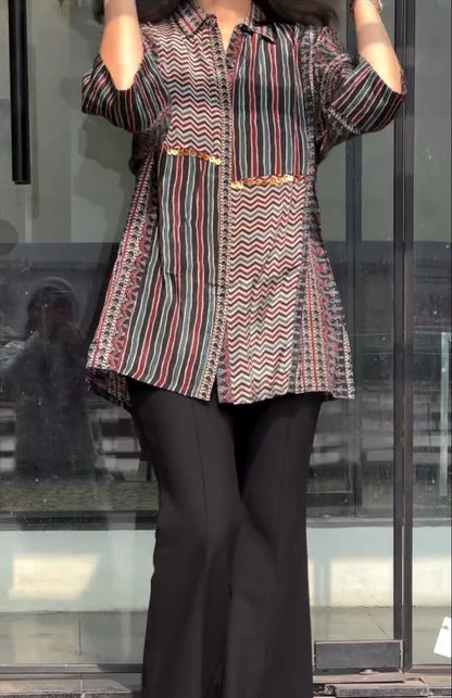 Boho Grid Shirt