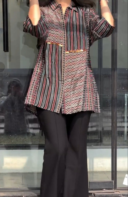 Boho Grid Shirt