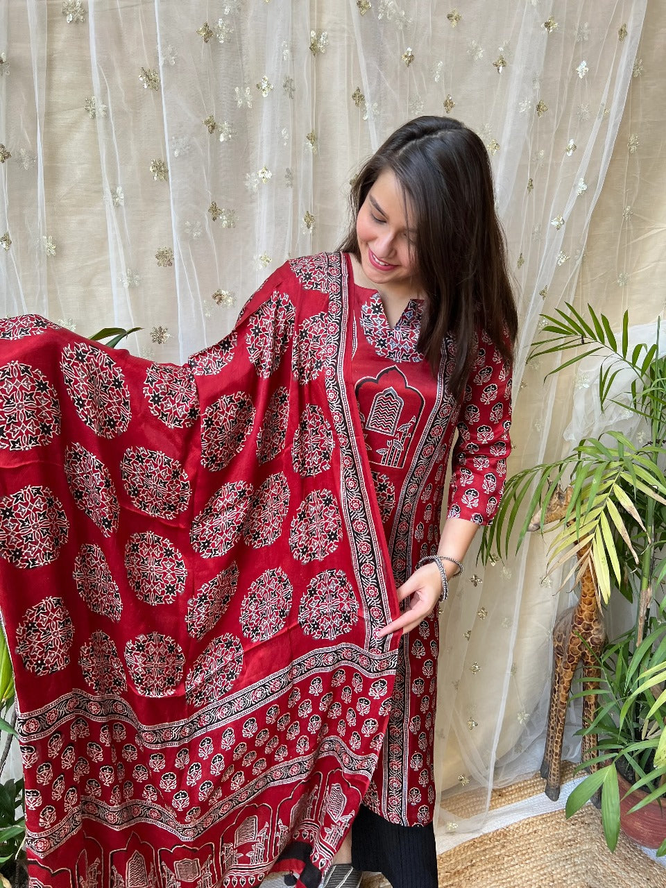 Ravina Modal Silk Kurta Duppata Set