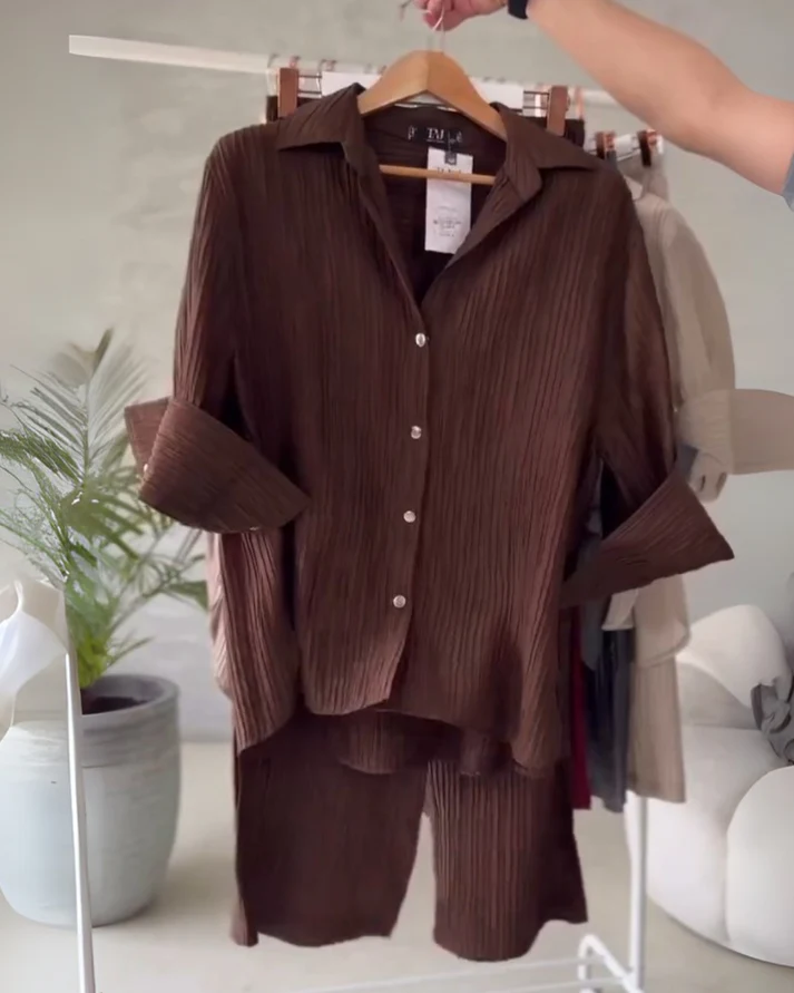 Modern Chic Women's Slacks Cord Set