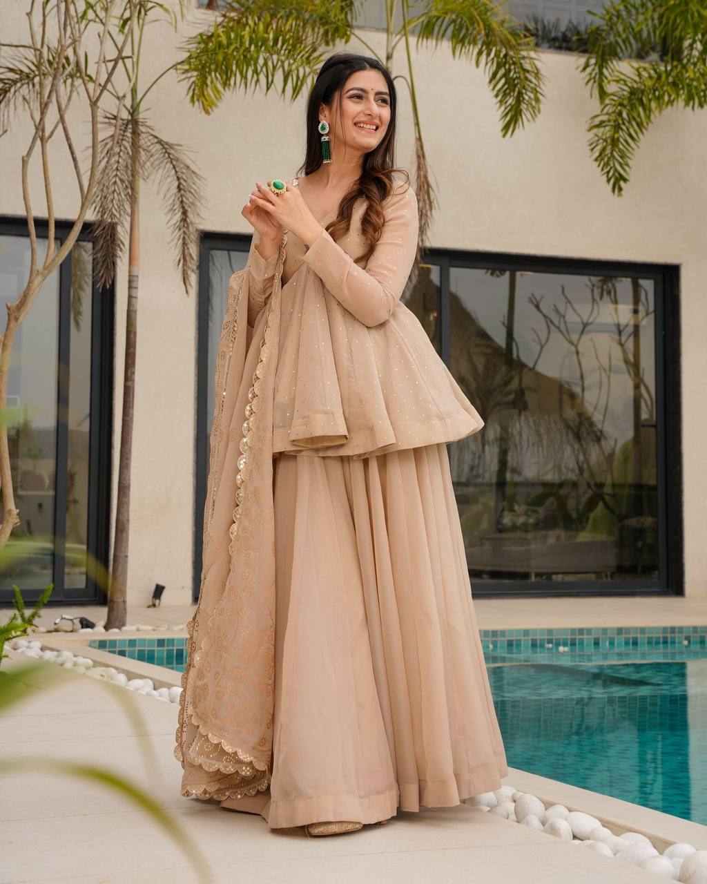 Tabby Organza Mukesh Work Suit Set – Your Designer Studio