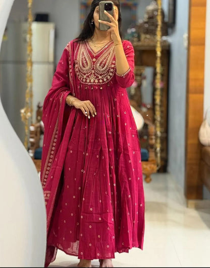 Umed's Festive Polka Aline kurta Set