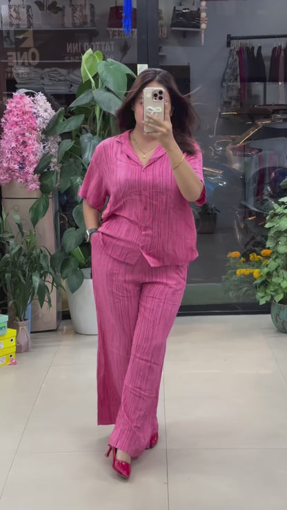 Stylish Pure Linen Co-ord Set