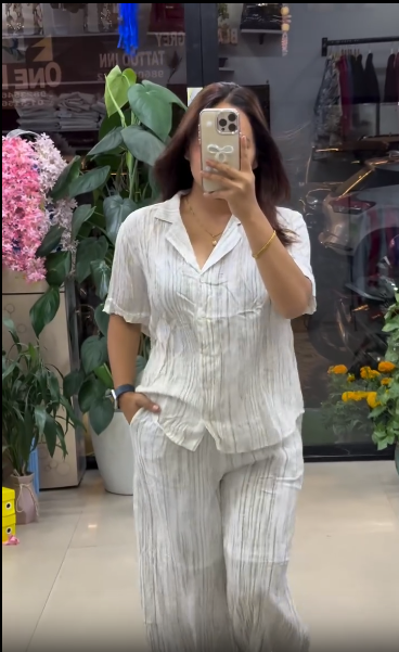 Stylish Pure Linen Co-ord Set